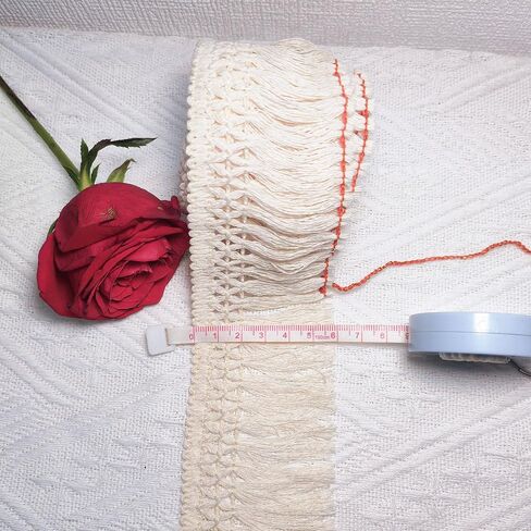 20 ياردة 6cm بعرض قطن من القطن الزخرفة ، بوهو خياطة شرابة الشريط الخيط الحرف لستارة الستار للملابس ملابس الزخرفة وسادة in Kuwait