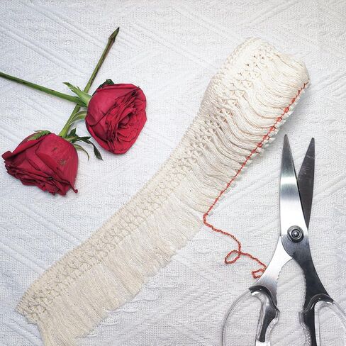 20 ياردة 6cm بعرض قطن من القطن الزخرفة ، بوهو خياطة شرابة الشريط الخيط الحرف لستارة الستار للملابس ملابس الزخرفة وسادة in Kuwait