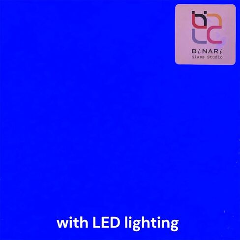 Wissmach Cobalt Blue English Muffle Stained Glass Sheets – Ripple Texture, 2 Pack | Handcrafted in USA | Curated by BiNARi Glass Studio (6 x 8 in (2 Pack)) in Saudi Arabia