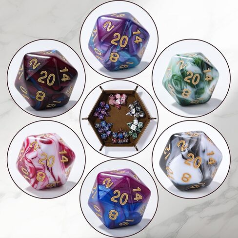 DND Dice,42-Piece Polyhedral Dice Set for D&D - Includes 6 Colorful Dice Bags & PU Leather Velvet Dice Tray - RPG MTG Dungeons and Dragons Table Games Accessories(Colour Mixing) in Saudi Arabia