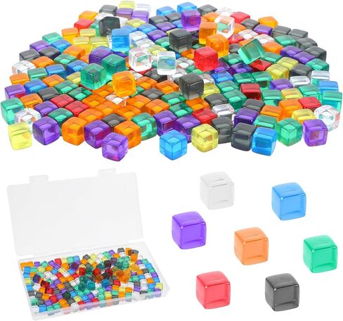 200 pcs 8mm multi colored dice ، 8-12 color in Saudi Arabia