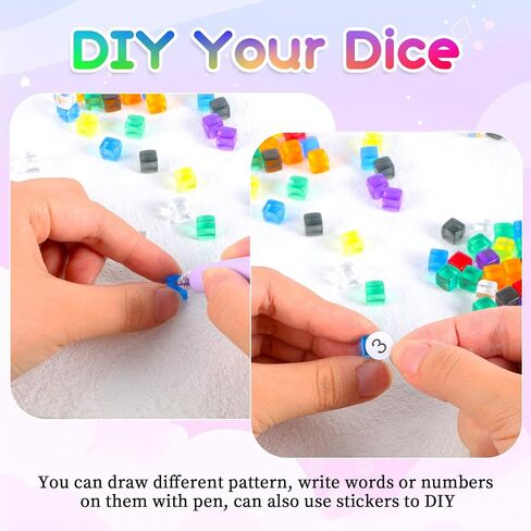 200 pcs 8mm multi colored dice ، 8-12 color in Saudi Arabia