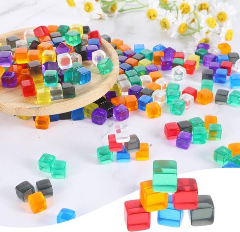 200 pcs 8mm multi colored dice ، 8-12 color in Saudi Arabia