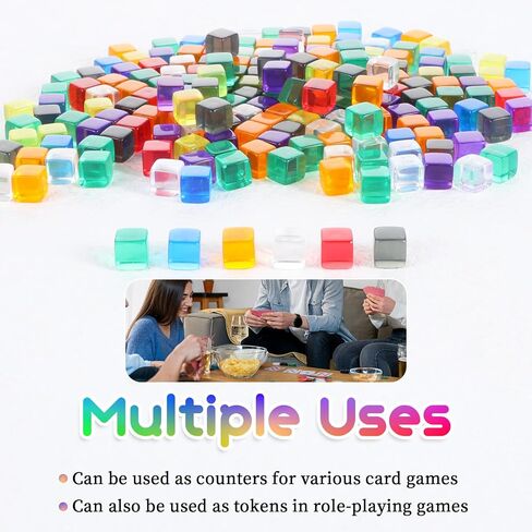 200 pcs 8mm multi colored dice ، 8-12 color in Saudi Arabia