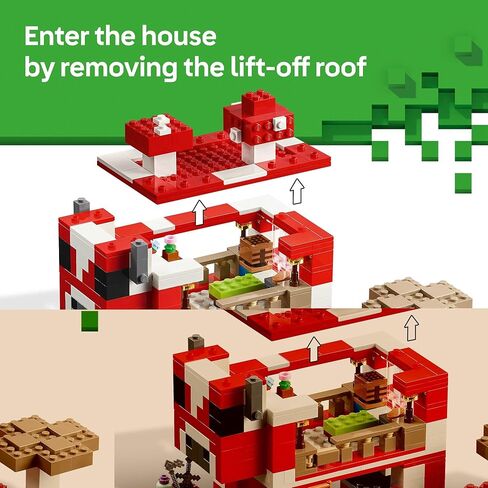 LEGO Minecraft The Mooshroom House Toy Figures and Playset - Building Minecraft Toy for Kids, Boys and Girls, Ages 8+ - with Steve and Other Figures for Pretend Play - Gift Idea for Birthdays - 21270 in Saudi Arabia