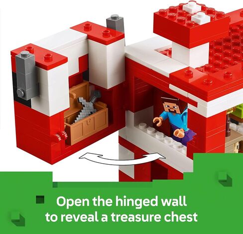 LEGO Minecraft The Mooshroom House Toy Figures and Playset - Building Minecraft Toy for Kids, Boys and Girls, Ages 8+ - with Steve and Other Figures for Pretend Play - Gift Idea for Birthdays - 21270 in Saudi Arabia