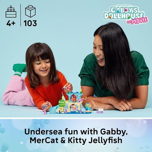 Lego Gabby’s Dollhouse Mermaid Gabby's Aquarium Adventure Building - Play Play & Learning Tho Toy For Girls & Boys ، Ages 4+ ، مع Gabby & Mercat Mini Dolls - فكرة هدية لأعياد الميلاد - 11204 in Saudi Arabia