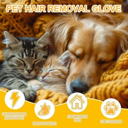 2pcs Magic Brush Hair Removal Glove للاستحمام والتحكم في السقوط ، فرشاة سحرية لحيوانات الأليفة القصيرة والطويلة ، نظيفة وسهلة معظم الأيدي in Kuwait