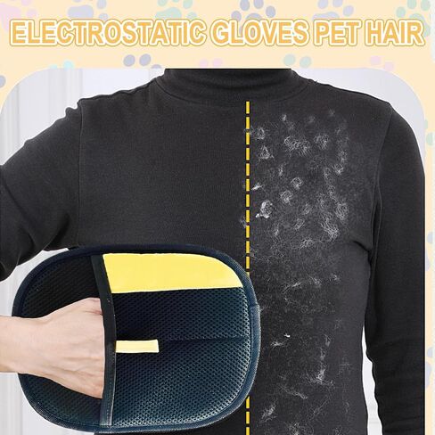 2pcs Magic Brush Hair Removal Glove للاستحمام والتحكم في السقوط ، فرشاة سحرية لحيوانات الأليفة القصيرة والطويلة ، نظيفة وسهلة معظم الأيدي in Kuwait