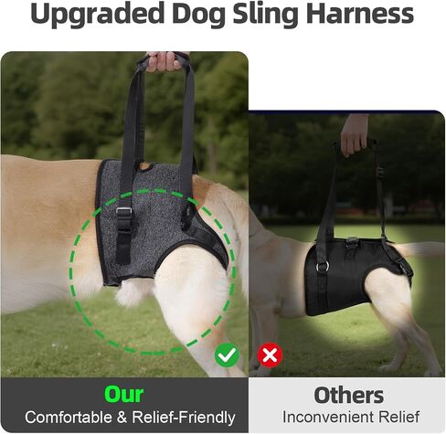 Dog Sling for Large Dogs Hind Leg Support, Adjustable Soft Padded Harness for Weak, Injured, or Disabled Back Legs, Helps Support Senior, Arthritic, and Mobility-Impaired Dogs (Large) in Saudi Arabia