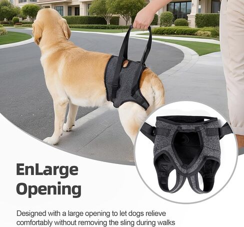 Dog Sling for Large Dogs Hind Leg Support, Adjustable Soft Padded Harness for Weak, Injured, or Disabled Back Legs, Helps Support Senior, Arthritic, and Mobility-Impaired Dogs (Large) in Saudi Arabia