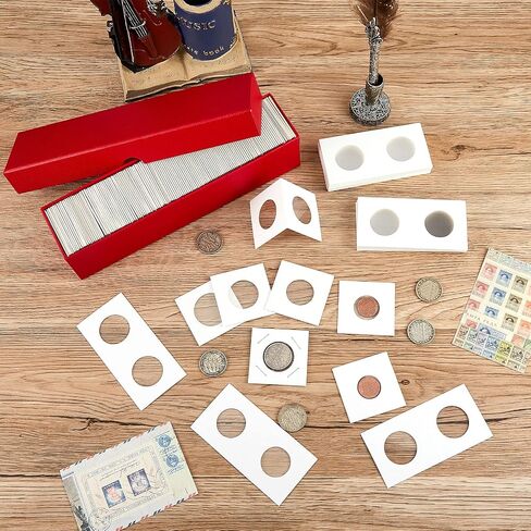 Teling 303 Pieces Coin Flips 3 Pcs 2 x 2 Inch Coin Storage Boxes 300 Pcs Cardboard Holders in 6 Sizes Collection Supplies for Collectors(Black) in Saudi Arabia