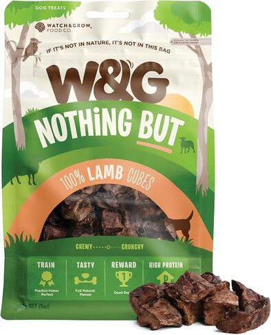 W&G Air Dried Lamb Liver, All Natural Dog Treats, Single Ingredient Chews, Alternative to Freeze Dried, Healthy Training Rewards, Easy to Break, 5oz in Saudi Arabia