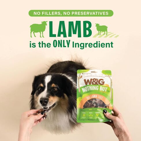 W&G Air Dried Lamb Liver, All Natural Dog Treats, Single Ingredient Chews, Alternative to Freeze Dried, Healthy Training Rewards, Easy to Break, 5oz in Saudi Arabia