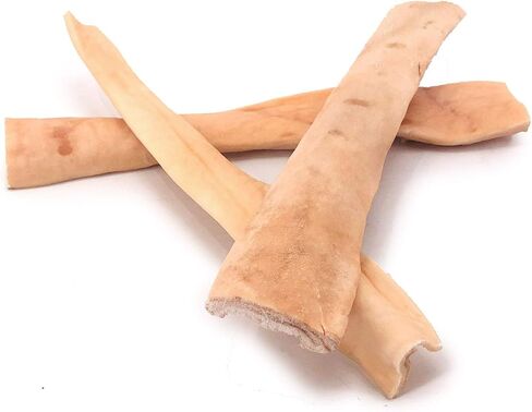 ValueBull Beef Cheek Slices, Long Lasting Dog Chews, Thick 9-10 Inch, 120 Count Bulk Pack - Long Lasting Dog Chews, Rich in Collagen, Single Ingredient, Cleans Teeth in Saudi Arabia
