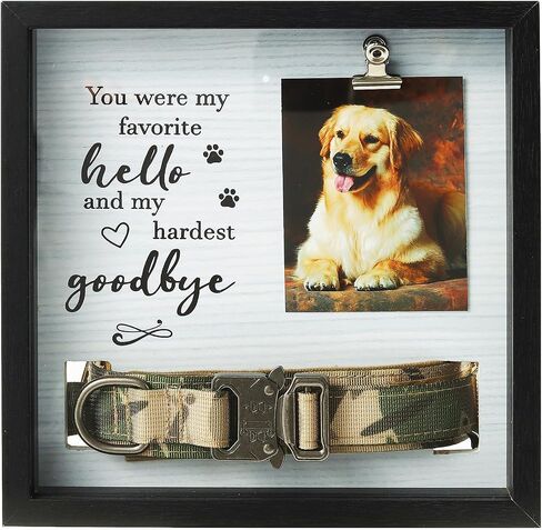 Pet Memorial Gifts for Dogs/Cats,Pet Loss Sympathy Gift Dog Memorial Gifts for Loss of Dog Remembrance Passing Away Gifts,Dustproof Pet Memorial Frame with Transparent Cover Dog Shadow Box Memorial in Saudi Arabia