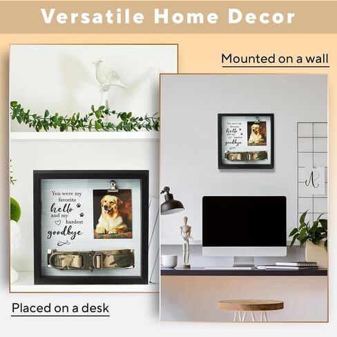 Pet Memorial Gifts for Dogs/Cats,Pet Loss Sympathy Gift Dog Memorial Gifts for Loss of Dog Remembrance Passing Away Gifts,Dustproof Pet Memorial Frame with Transparent Cover Dog Shadow Box Memorial in Saudi Arabia