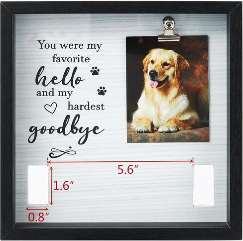 Pet Memorial Gifts for Dogs/Cats,Pet Loss Sympathy Gift Dog Memorial Gifts for Loss of Dog Remembrance Passing Away Gifts,Dustproof Pet Memorial Frame with Transparent Cover Dog Shadow Box Memorial in Saudi Arabia