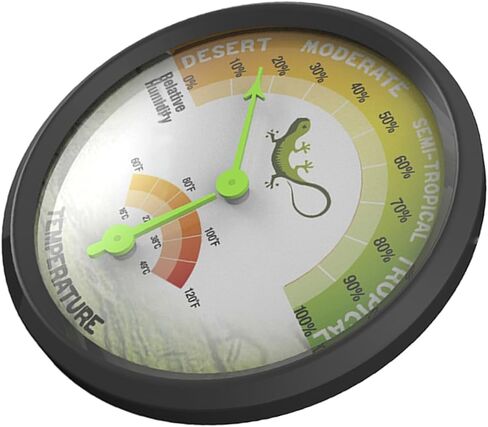 Reptile Terrarium Thermometer Hygrometer Accurate Temperature Humidity Measuring Device for Reptile Tanks Mini Mechanical Design No Battery Required for Vivariums in Saudi Arabia