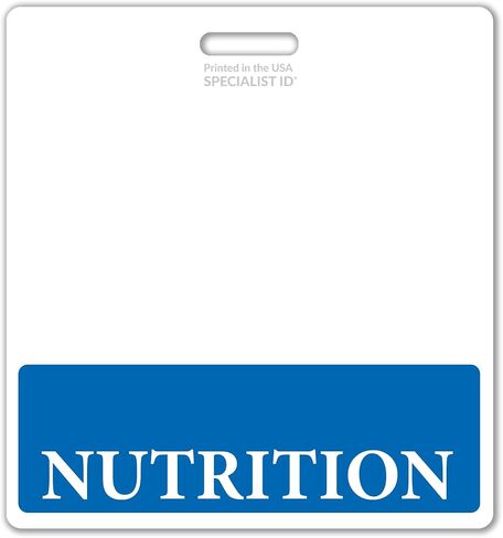 5 Pack - Oversized Nutrition Badge Buddy Horizontal - XL Badge Buddies for Nutritionists - 3 3/8 X 4 1/8 Role Identification Card Backer - USA Printed by Specialist ID (Hot Pink) in Saudi Arabia