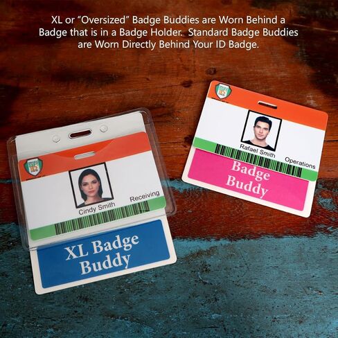 5 Pack - Oversized Nutrition Badge Buddy Horizontal - XL Badge Buddies for Nutritionists - 3 3/8 X 4 1/8 Role Identification Card Backer - USA Printed by Specialist ID (Hot Pink) in Saudi Arabia