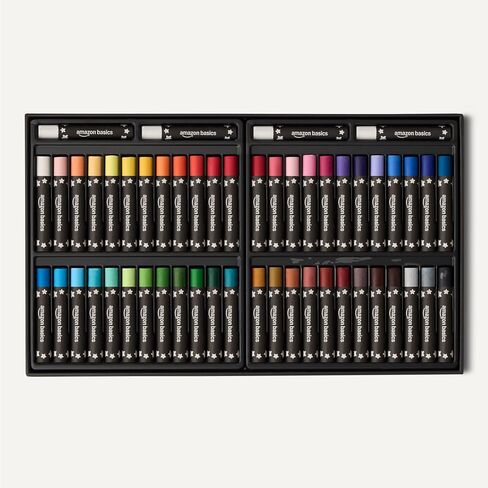 Amazon Basics Soft Oil Pastels Set for Artists, Beginners, Students, Teachers, 48 colors in Saudi Arabia