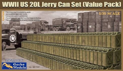 GEC35GM0036 1/35 World War II US Army 20L Jerry Can Set Value Pack Plastic Model in Saudi Arabia