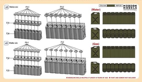GEC35GM0036 1/35 World War II US Army 20L Jerry Can Set Value Pack Plastic Model in Saudi Arabia