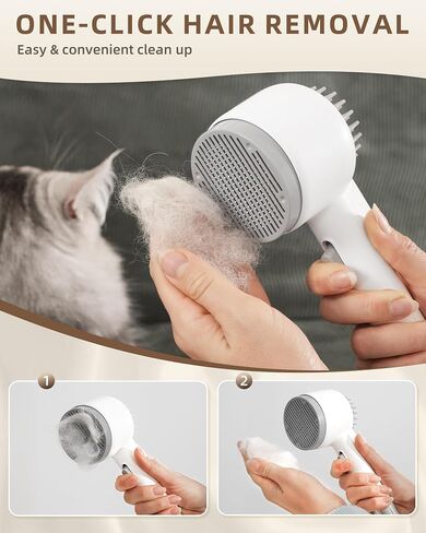 Maother Steam Cat Brush للقطط الداخلية ، وفرشاة سقيفة 2 في 1 في 1 in Saudi Arabia