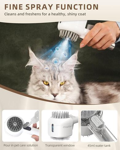 Maother Steam Cat Brush للقطط الداخلية ، وفرشاة سقيفة 2 في 1 في 1 in Saudi Arabia
