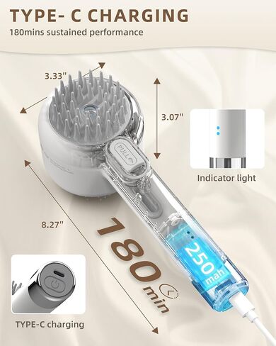 Maother Steam Cat Brush للقطط الداخلية ، وفرشاة سقيفة 2 في 1 في 1 in Saudi Arabia