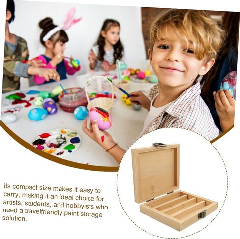 Uonlytech Wooden Watercolor Palette Box Portable Empty Paint Palette Closure for Artists Travel Friendly Color Mixing Tray for Outdoor Painting in Saudi Arabia