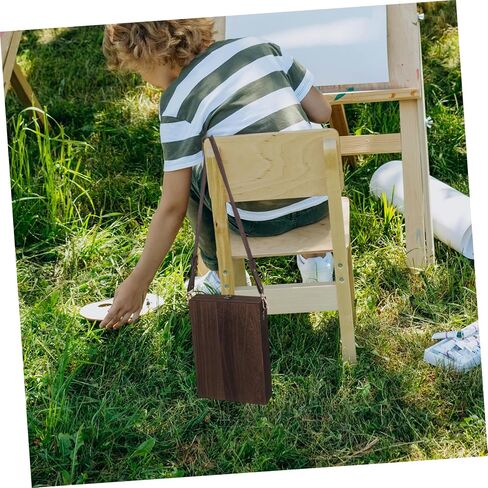 Portable Wooden Messenger Box 13x9inch Handmade Artist Storage Case Versatile Sketch Tool Box for Outdoor Painting with Shoulder Strap in Saudi Arabia