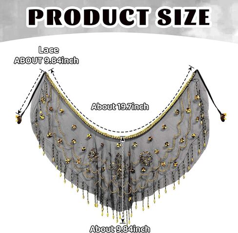 حجاب الوجه من بيسدان، أزياء الرقص الشرقي، حجاب شبكي للوجه مع إكسسوار أزياء الهالوين المطرز (أرجواني نقي) in Kuwait