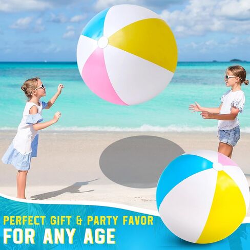 Supervitae 27 Inch Rainbow Beach Balls Giant Inflatable Large Pool Beach Balls Summer Inflatable Swimming Pool Toys for Water Games(2 Pcs) in Kuwait
