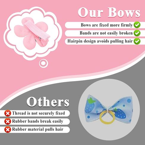 30pcs الكلاب أقواس مع مقاطع ، أقواس شعر الكلب الساحرة للكلاب الصغيرة ، جرو الوردي القوس جيرز الكمال فتاة (أنماط القوس المختلفة) in Kuwait
