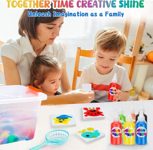 Shabebe Magic Water Squishy Kit – DIY Aqua Fairy with 5 Molds & 10 Easy-Pour Gels, Pre-Measured Calcium Powder – STEM Crafts for Kids Ages 3+, Birthday Gift for Girls & Boys in Saudi Arabia