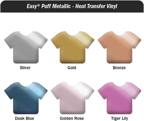 SISER Easy Puff Metallic HTV 12 "X12" Sheets 3 Pack (Gold) - VINYL VINYL منتفخ - متوافق مع SISER و CRICUT و SILHOUETTE CUTTERS - CPSIA معتمد in Saudi Arabia