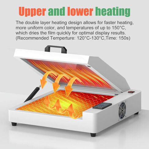 Explupe New Ewation DTF Oven ، A3 DTF Dryer مع نظام تنقية الدخان ، والتحكم في درجة الحرارة لطباعة نقل الحرارة DTF ، وعلاج فيلم النقل in Kuwait