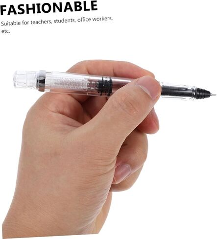 2pcs Piston Filling Ink Pen for Students Smooth Writing Gel Pen Transparent Design and Portable for Artists and Daily Use in Saudi Arabia