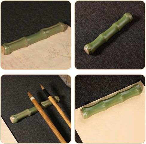 Ganazono Ceramic Brush Holder ، Bamboo على شكل فرشاة الباقي خط الفرشاة الصينية فرشاة الفرشاة in Kuwait