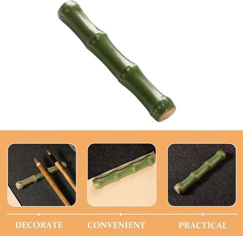 Ganazono Ceramic Brush Holder ، Bamboo على شكل فرشاة الباقي خط الفرشاة الصينية فرشاة الفرشاة in Kuwait