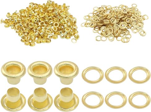 ZOCCVI 200 Sets 5mm (3/16") Metal Grommets and Washers Kit, Two-Part Eyelets for Leather Craft, Belts, Bags, Tarps and DIY Projects(Bronze) in Saudi Arabia