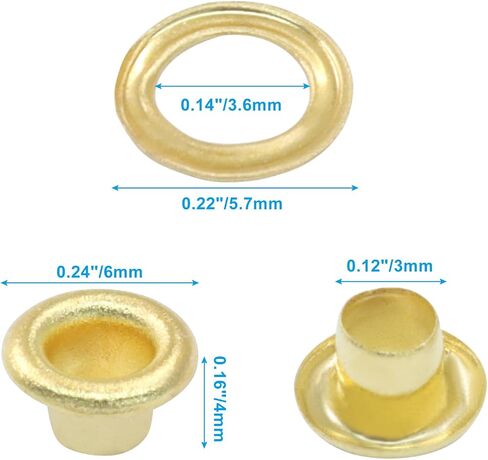 ZOCCVI 200 Sets 5mm (3/16") Metal Grommets and Washers Kit, Two-Part Eyelets for Leather Craft, Belts, Bags, Tarps and DIY Projects(Bronze) in Saudi Arabia