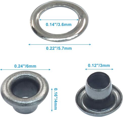 Zoccvi 200 مجموعات 5 ملم (3/16 ") مجموعة الحلقات والغسالات المعدنية ، والثقل من جزأين للحرف الجلدية ، والأحزمة ، والأكياس ، والمشاريع ومشاريع DIY (البرونز) in Kuwait
