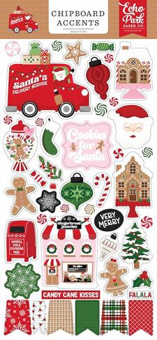 Echo Park Paper Santa's Christmas Delivery 6x13 لهجات Chipboard ، Multi in Kuwait