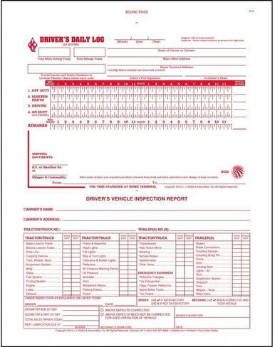 2-in-1 Driver Daily Log Book 5-PK. مع تقرير تفتيش مركبة السائق التفصيلي - تنسيق الكتب مع 31 مجموعة ، 2 صفيحة الكربون ، 8.5 "× 11" ، J. J. Keller & Associates ، Inc. in Kuwait
