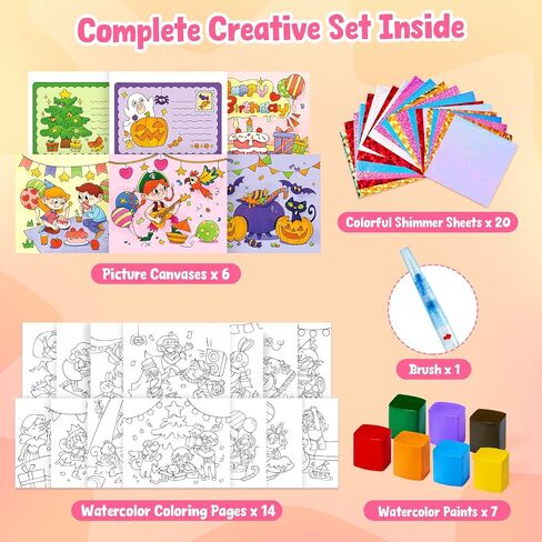 JoyCat Paint with Water Coloring Books, Art & Craft Activity, No Mess Art for Kids Ages 4-8, Craft Kits & Supplies, DIY Creative Activity, Presents for Girls & Boys (Underwater World) in Kuwait
