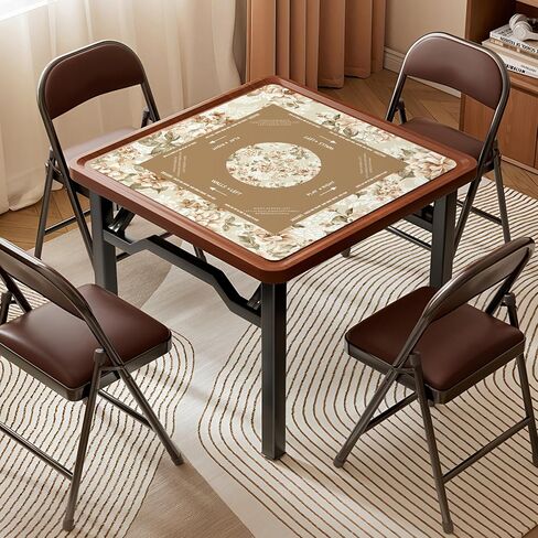 Mahjong Mat - 33 "x33" حصيرة ألعاب تقليل الضوضاء غير المنزلق للجدول ، مملوكة ملقب Mahjong Multi ذات الأكل 3 مم مع حقيبة حمل ، لماهجونغ ، لعبة البوكر ، ألعاب البلاط ، الدومينو ، الوردي in Kuwait
