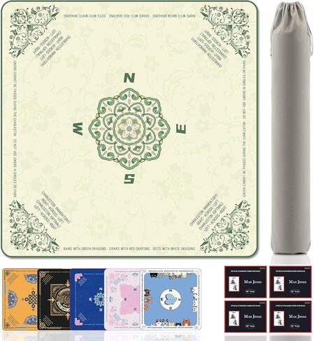 Original Design Mahjong Mat Non-Slip Noise Reduction 32.4x32.4 Inch - Waterproof Gaming Table Mat for Mahjong, Poker, Board Games | Foldable & Durable Polyester(Classic Grace) in Saudi Arabia
